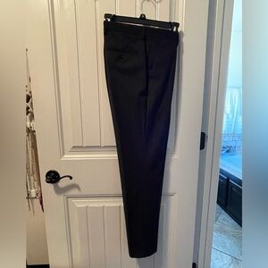 Men’s EXPRESS Modern Tech Flat Front Slim Fit Dress Pants Black 30x32